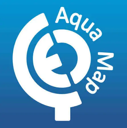 logo aqua map marine